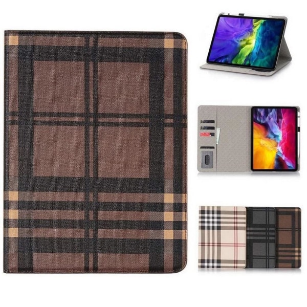 Plånboksfodral iPad Pro 11" (2020) - Rutmönster, 3 Färger Svart