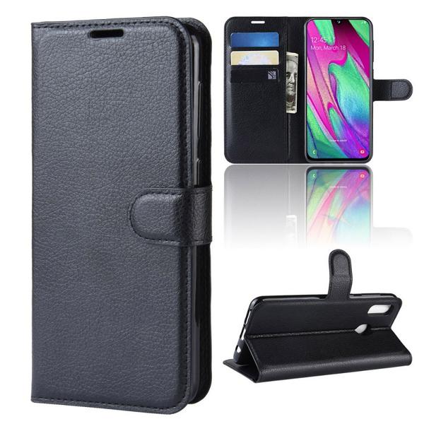 Plånboksfodral Samsung Galaxy A40 - Svart Black