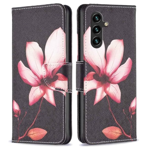 Plånboksfodral Samsung Galaxy A14 – Rosa Blomma