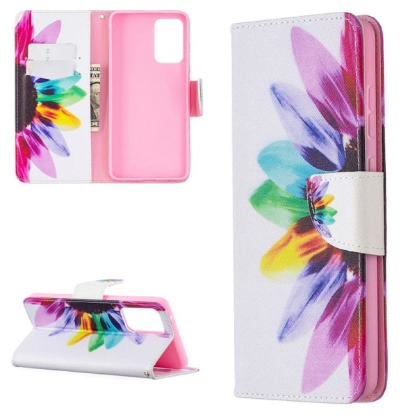 Plånboksfodral Samsung Galaxy A52 / A52s – Färgglad Blomma