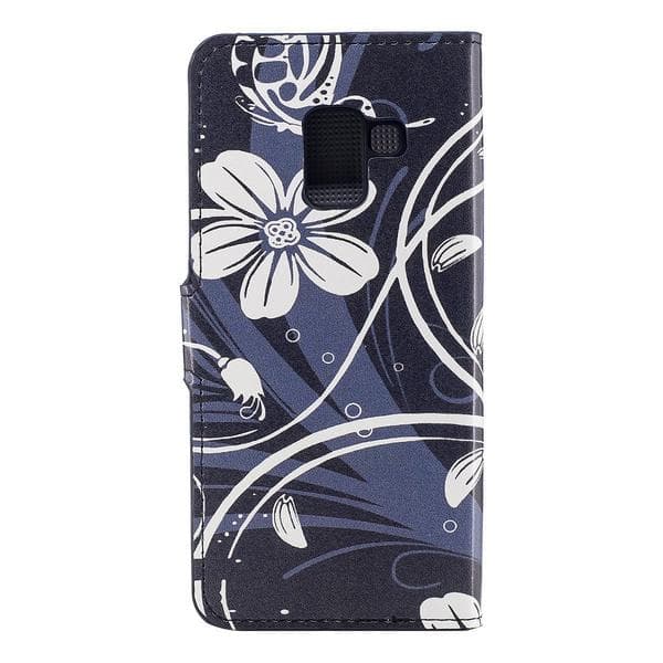 Plånboksfodral Samsung Galaxy J6 (2018) - Svart med Blommor