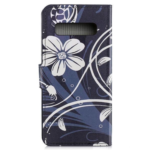 Plånboksfodral Samsung Galaxy S10 Plus - Svart med Blommor