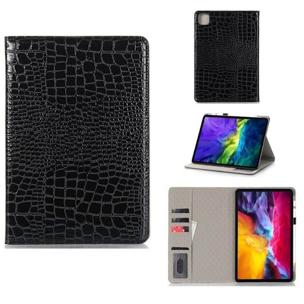 Fodral iPad Pro 12,9" (2021-2022) Krokodilmönster - 4 Färger Svart