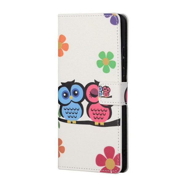 Plånboksfodral Samsung Galaxy S22 Plus - Ugglor & Blommor