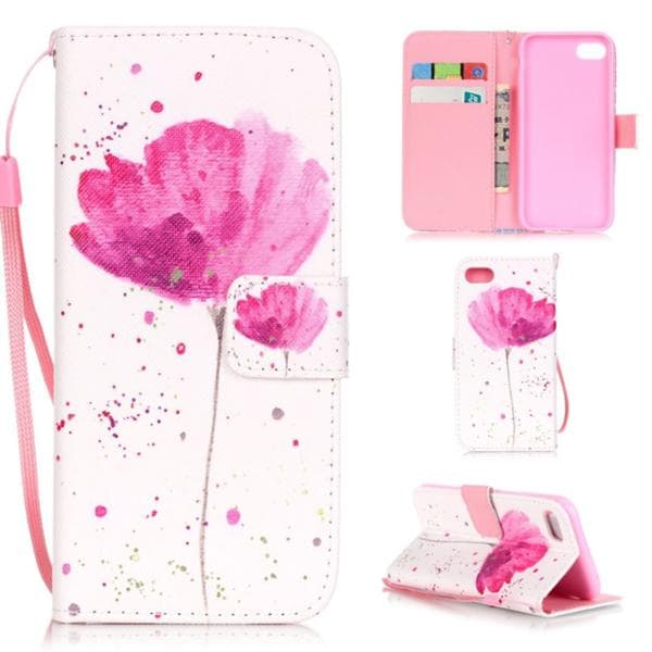 Plånboksfodral Apple iPhone 7 – Rosa Blomma