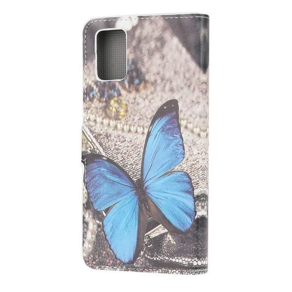 Lompakkokotelo Samsung Galaxy A02s - Sininen Perhonen