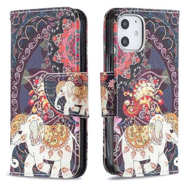 Plånboksfodral Apple iPhone 12 – Indiskt / Elefant