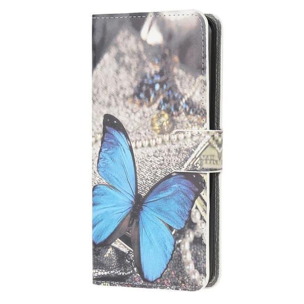 Lompakkokotelo Samsung Galaxy A12 - Sininen Perhonen