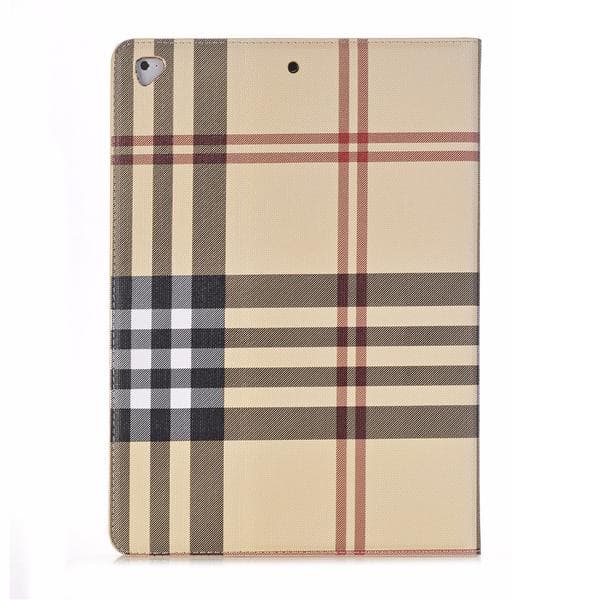 Plånboksfodral iPad 9,7" (2017/2018) - Rutmönster, 3 Färger Brun