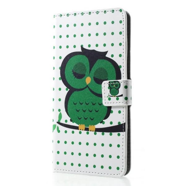 Lompakkokotelo Samsung Galaxy A21s - Pilkullinen Ja Pöllö