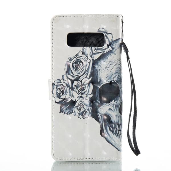 Plånboksfodral Samsung Galaxy Note 8 – Döskalle / Rosor