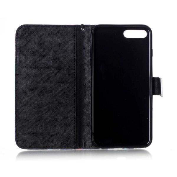 Plånboksfodral Apple iPhone 8 Plus – Döskalle / Rosor