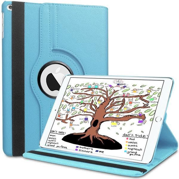 Läderfodral iPad 9,7⬝ (2017/2018) Roterande 360° - 11 Färger Brun