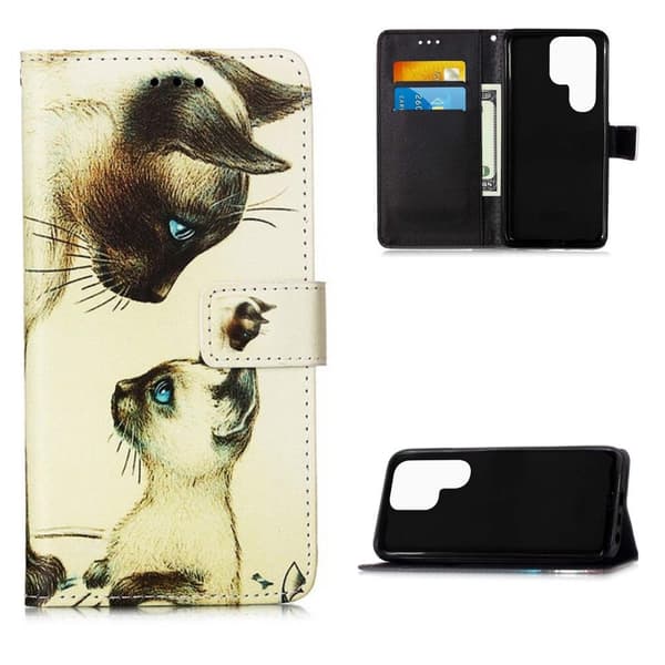 Plånboksfodral Samsung Galaxy S22 Ultra - Katter