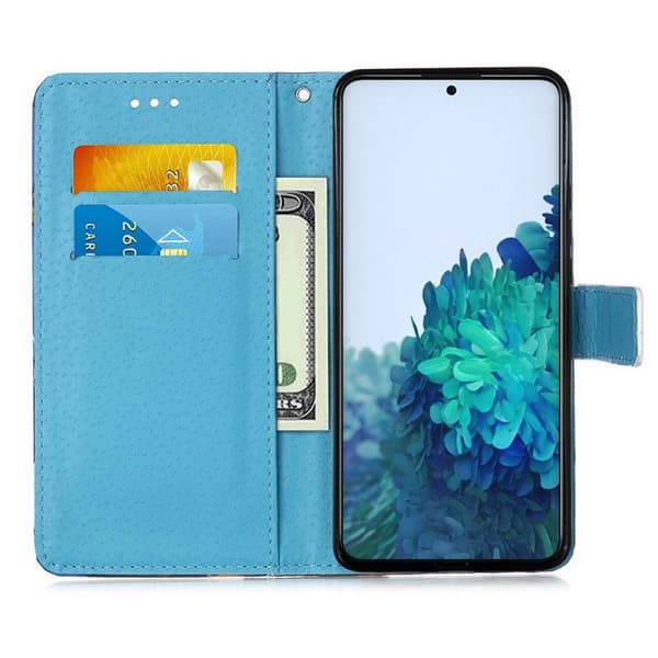 Lompakkokotelo Samsung Galaxy S21 Plus - Sininen Mandala
