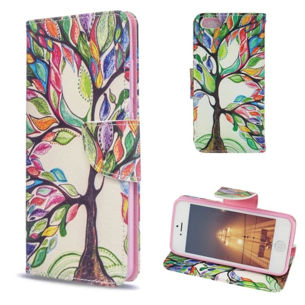 Plånboksfodral iPhone SE (2022) - Färgglatt Träd