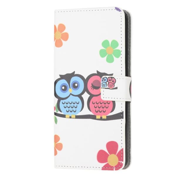 Plånboksfodral Samsung Galaxy A04s - Ugglor & Blommor