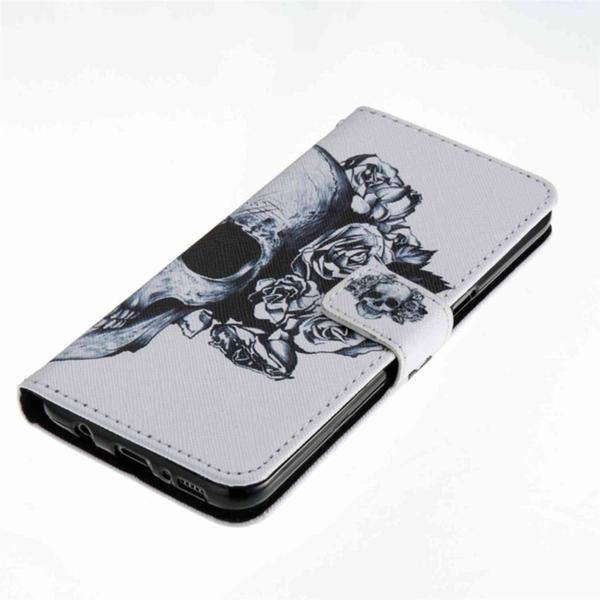 Plånboksfodral Samsung Galaxy S8 – Döskalle / Rosor