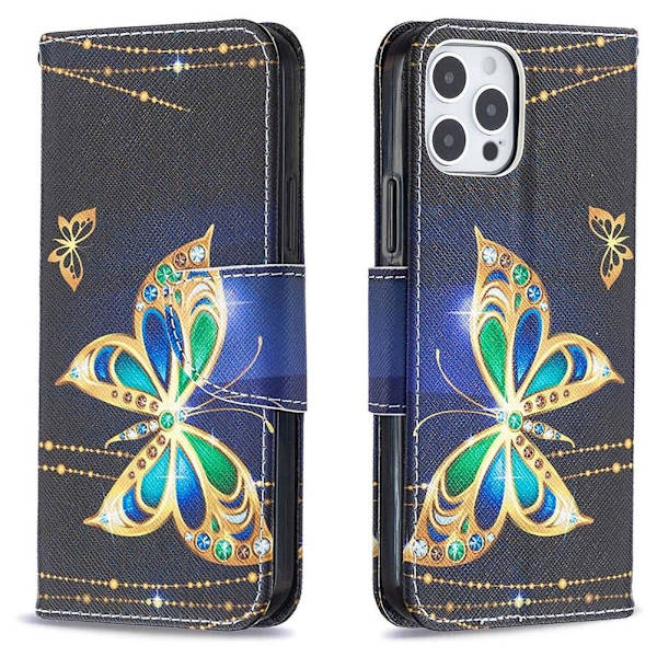 Plånboksfodral Apple iPhone 12 Pro – Guldfjäril