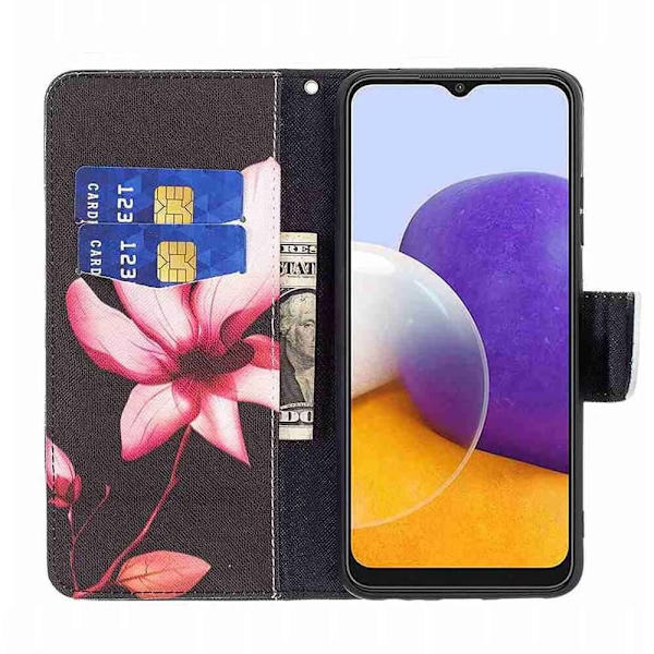 Plånboksfodral Samsung Galaxy A05s - Rosa Blomma