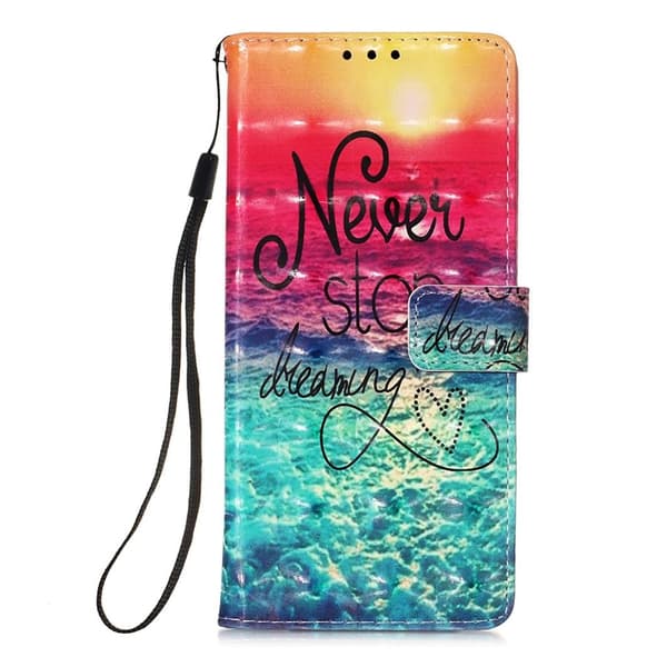 Lompakkokotelo Samsung Galaxy A12 - Never Stop Dreaming