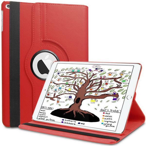Läderfodral iPad Air 9,7" Roterande 360° - 11 Färger Röd