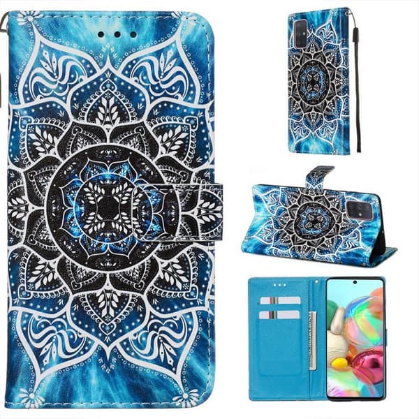 Plånboksfodral Samsung Galaxy A51 – Blå Mandala