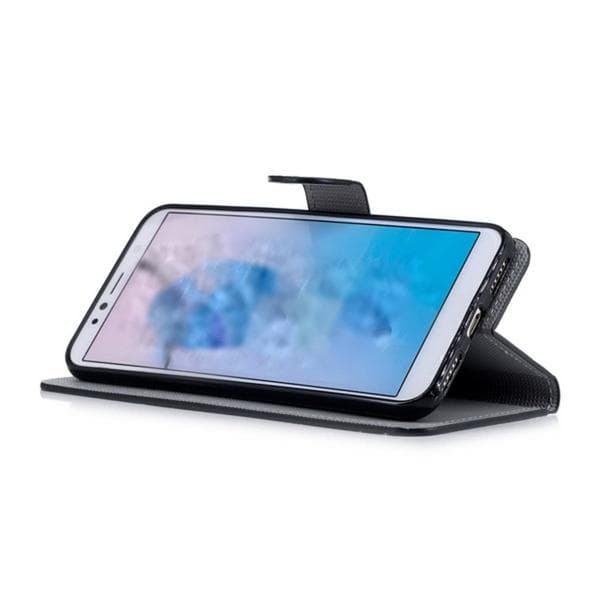 Plånboksfodral Huawei Y6 2018 - Svart med Blommor