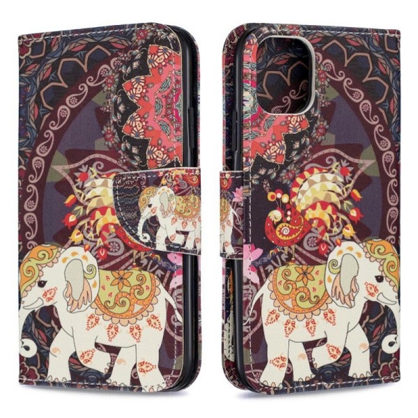 Plånboksfodral iPhone 13 - Indiskt / Elefant