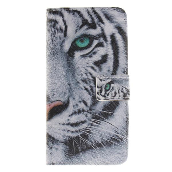 Plånboksfodral Iphone 7 Plus – Vit Tiger