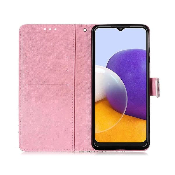Plånboksfodral Samsung Galaxy A22 5G – Rosa Blomma