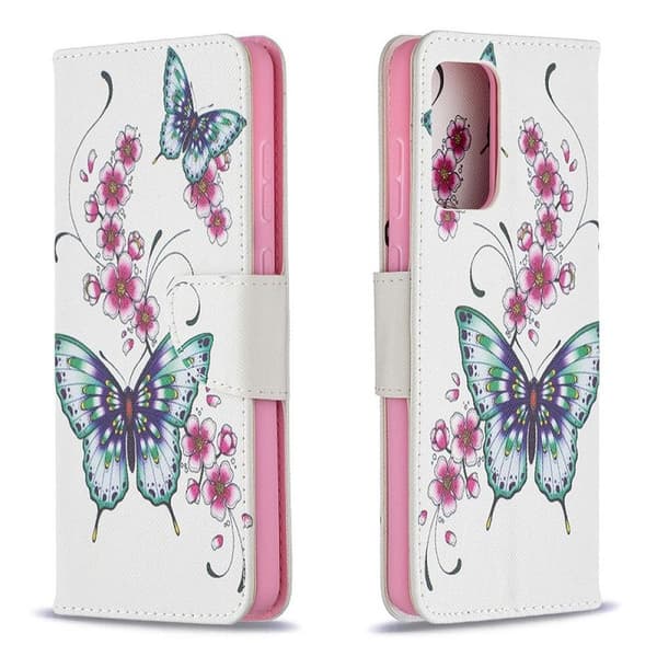 Plånboksfodral Samsung Galaxy A72 – Fjärilar och Blommor