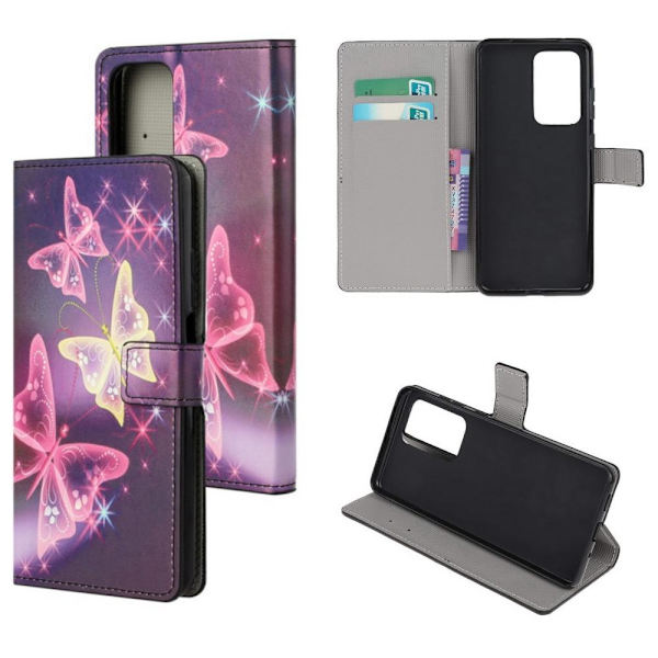 Lompakkokotelo Samsung Galaxy A53 - Liila / Perhoset
