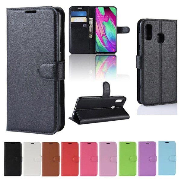 Plånboksfodral Samsung Galaxy A20e - Olika färger Röd