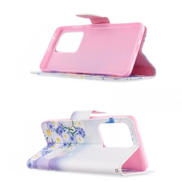 Plånboksfodral Samsung Galaxy S20 Ultra – Fjärilar och Blommor