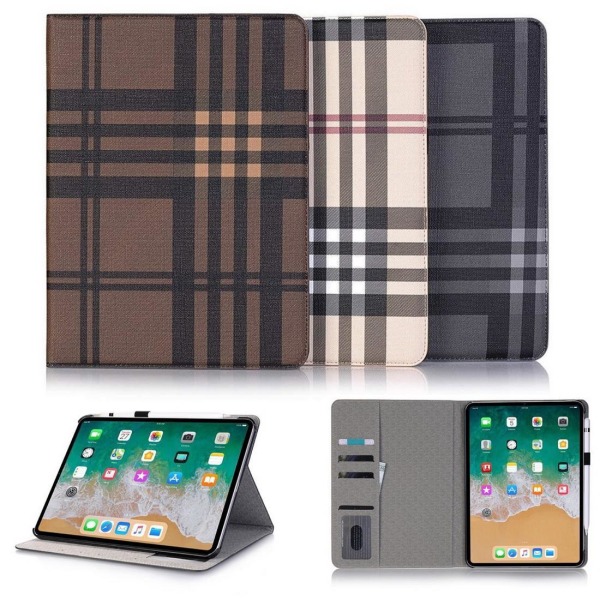 Plånboksfodral iPad Pro 11" (2020) - Rutmönster, 3 Färger Brun