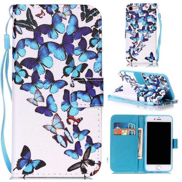 Plånboksfodral Apple iPhone 8 - Fjärilar