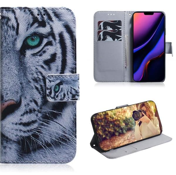 Plånboksfodral Apple iPhone 11 - Vit Tiger