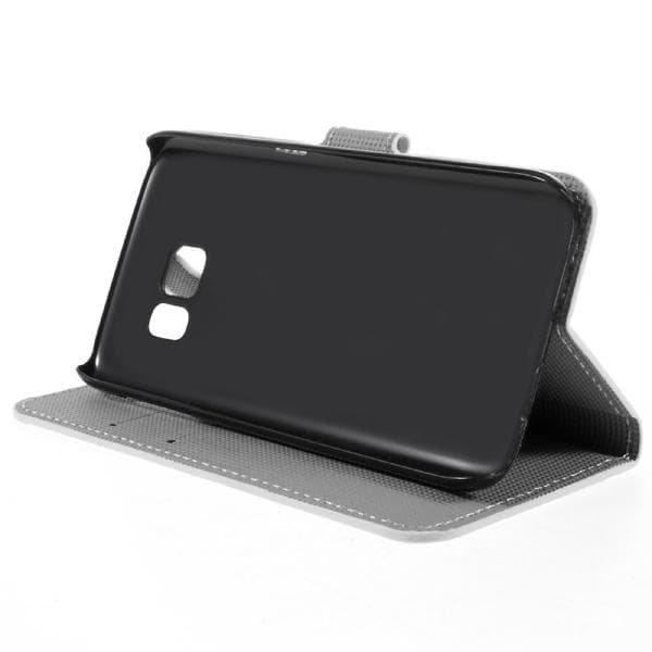 Plånboksfodral Samsung Galaxy S7 - Vit med Fjärilar