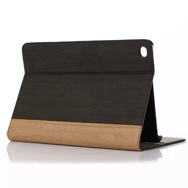Plånboksfodral Ipad Mini 4 - Trä (välj mellan 4 färger) Mörkbrun