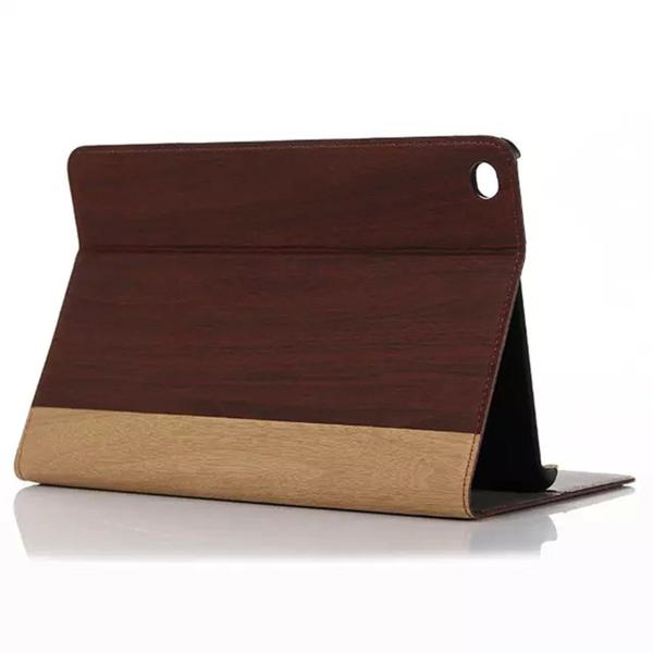 Plånboksfodral Ipad Mini 4 - Trä (välj mellan 4 färger) Kastanjebrun