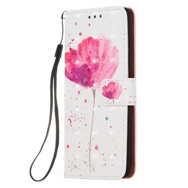 Lompakkokotelo Samsung Galaxy A02s - Vaaleanpunainen Kukka