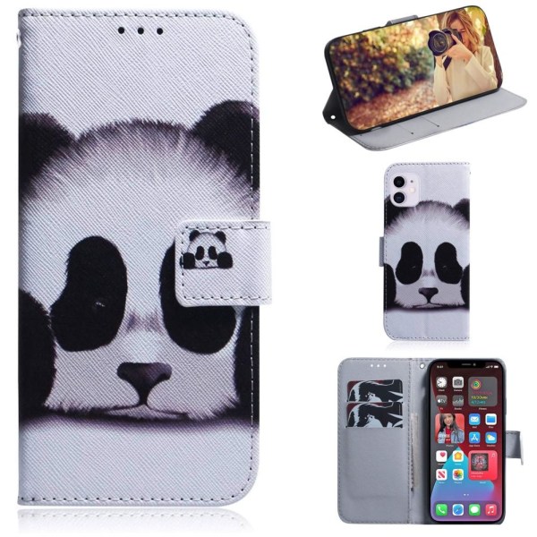 Lompakkokotelo iPhone 12 Mini - Panda