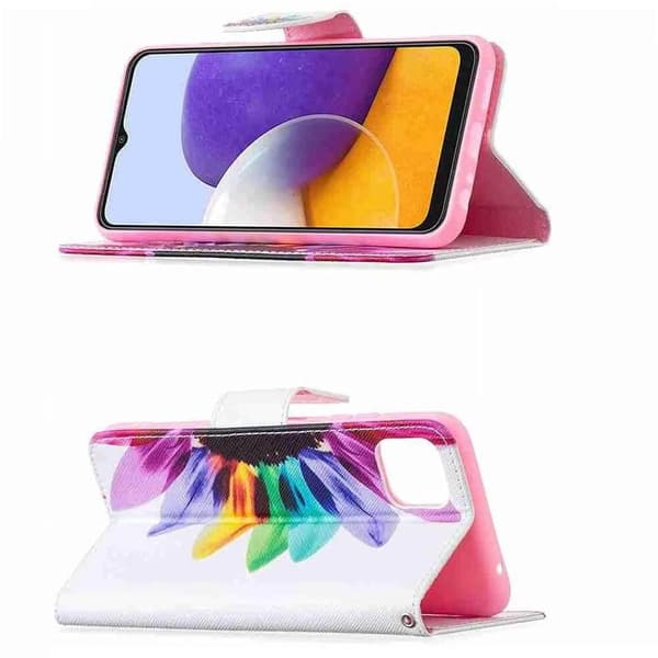 Lompakkokotelo Samsung Galaxy A03 - Värikäs Kukka