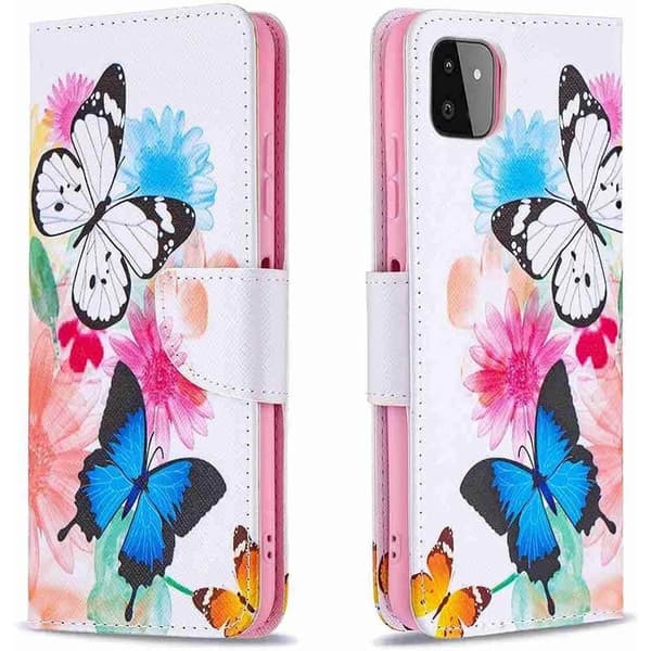 Lompakkokotelo Samsung Galaxy A03 - Värikkäitä Perhosia