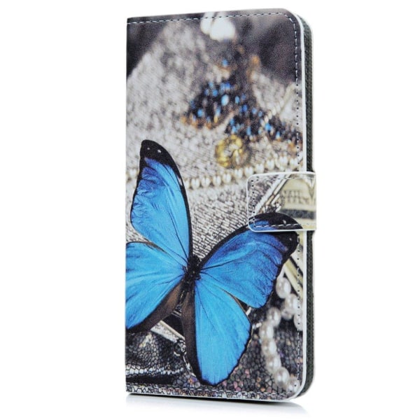 Plånboksfodral iPhone SE (2022) - Blå Fjäril