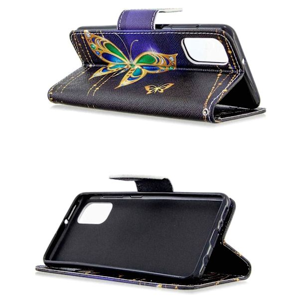 Lompakkokotelo Samsung Galaxy A03s - Kultainen Perhonen