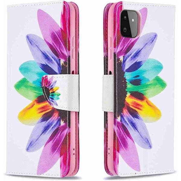 Lompakkokotelo Samsung Galaxy A03 - Värikäs Kukka