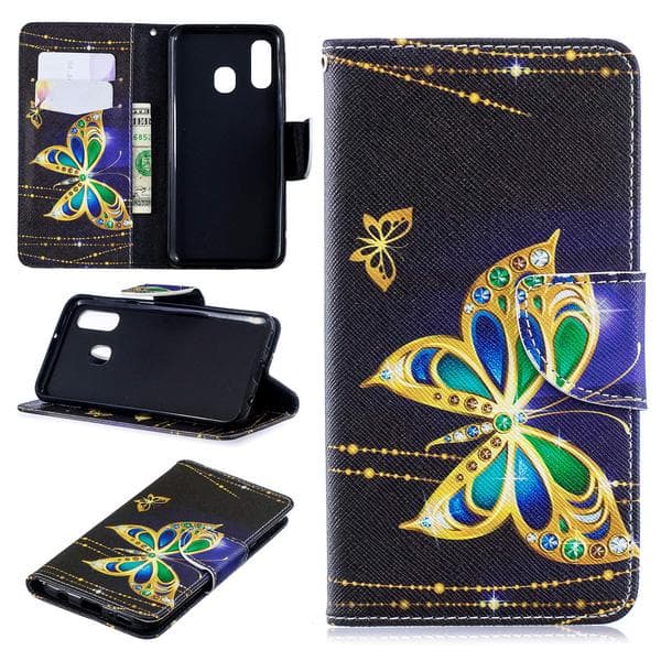 Plånboksfodral Samsung Galaxy A40 – Guldfjäril