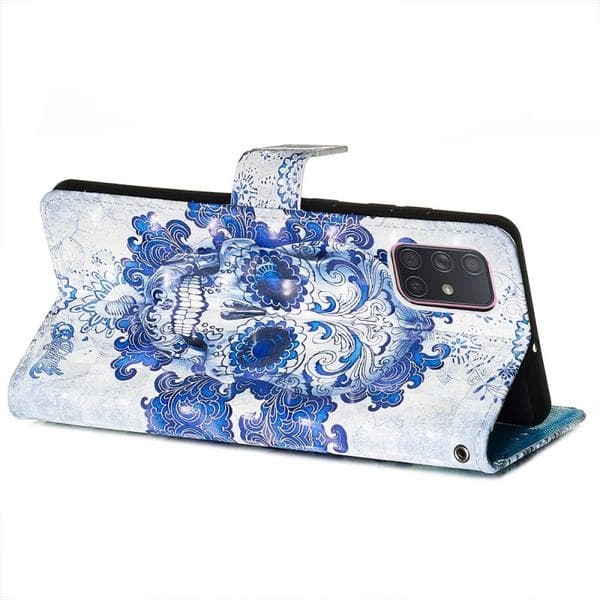 Lompakkokotelo Samsung Galaxy A51 - Pääkallo